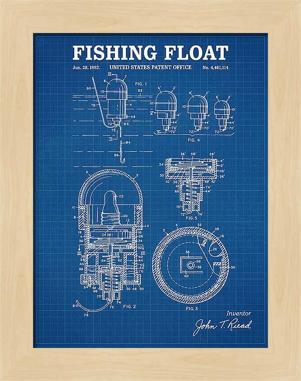 Fishing Float Blueprint Patent Us4461114a