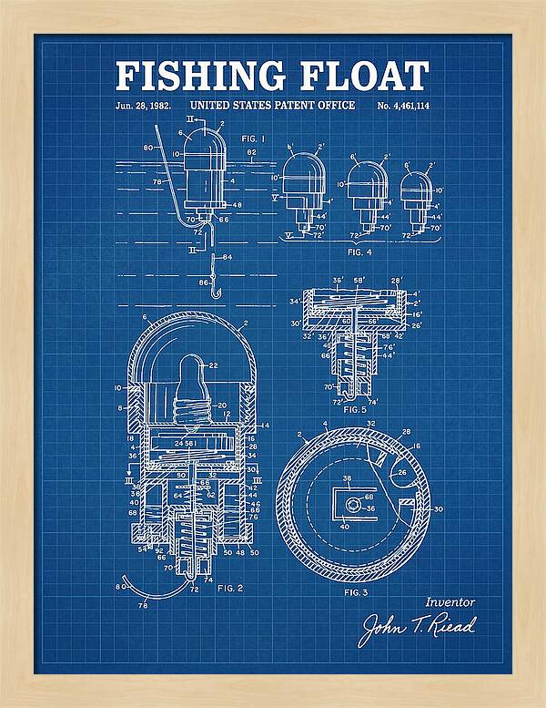 Fishing Float Blueprint Patent Us4461114a