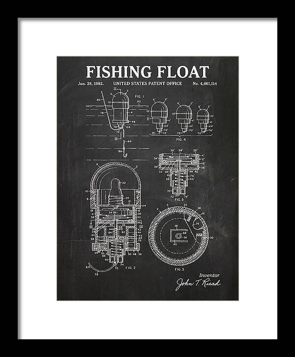 Fishing Float Chalkboard Patent Us4461114a