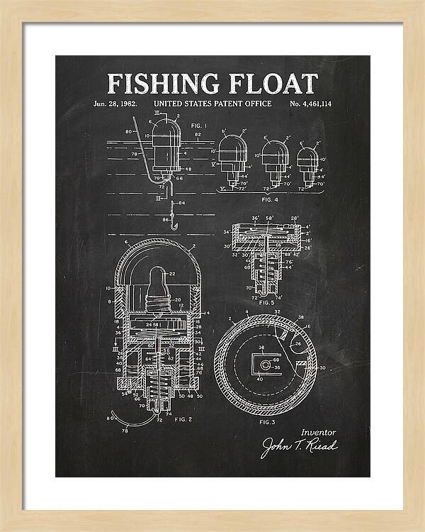 Fishing Float Chalkboard Patent Us4461114a