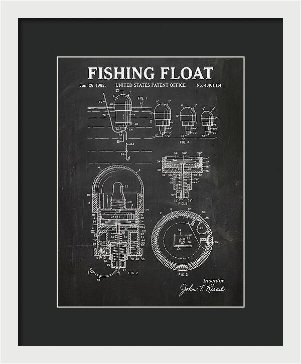 Fishing Float Chalkboard Patent Us4461114a
