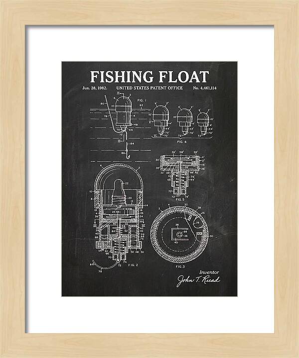 Fishing Float Chalkboard Patent Us4461114a