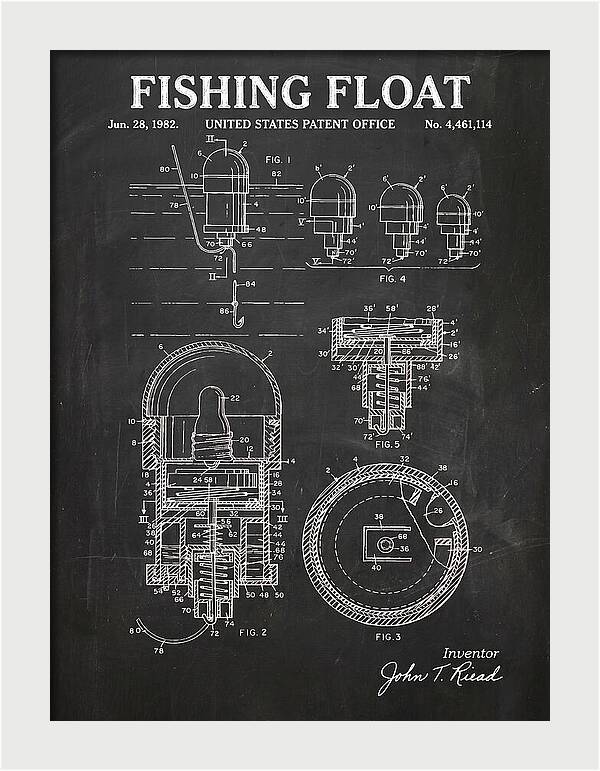 Fishing Float Chalkboard Patent Us4461114a