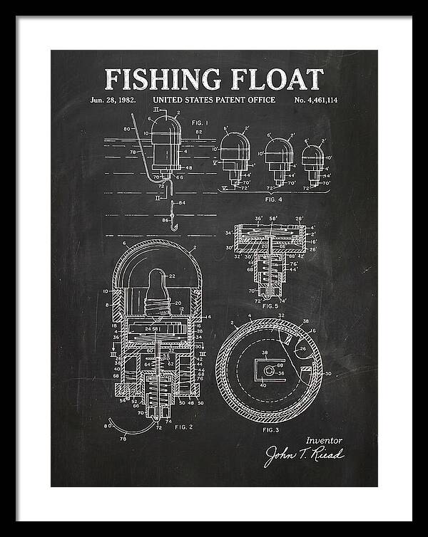 Fishing Float Chalkboard Patent Us4461114a