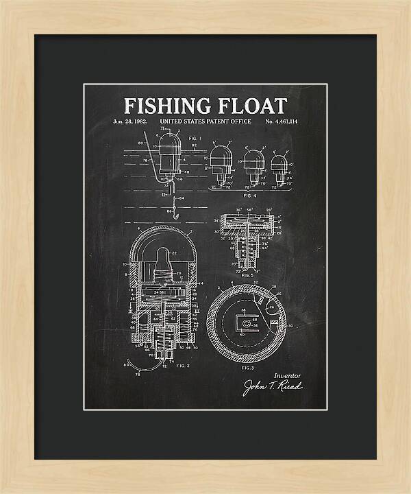Fishing Float Chalkboard Patent Us4461114a