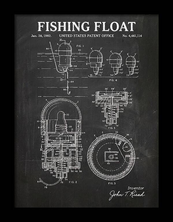 Fishing Float Chalkboard Patent Us4461114a