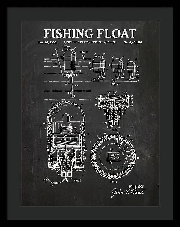 Fishing Float Chalkboard Patent Us4461114a