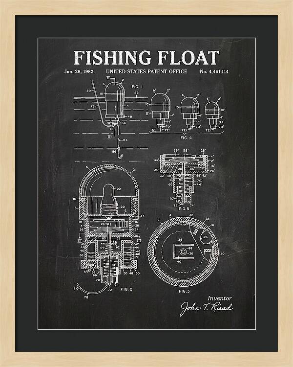 Fishing Float Chalkboard Patent Us4461114a
