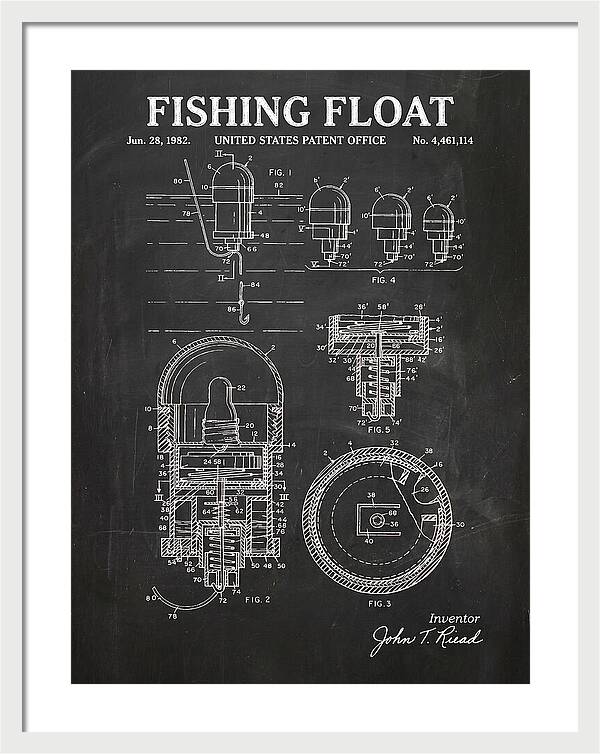 Fishing Float Chalkboard Patent Us4461114a
