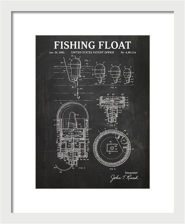 Fishing Float Chalkboard Patent Us4461114a
