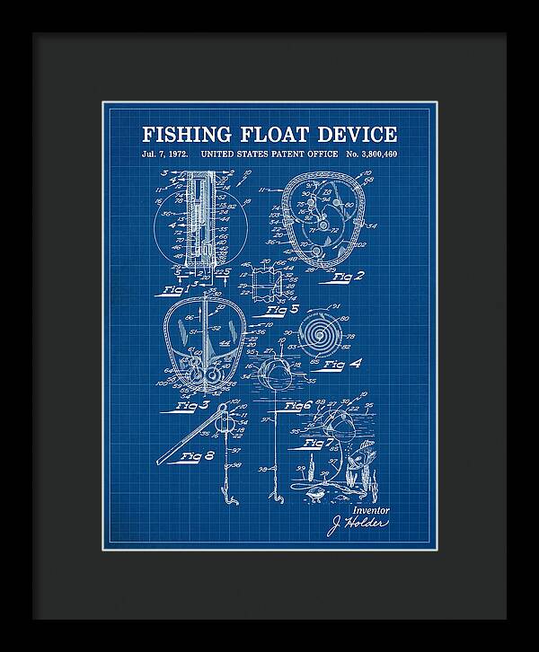 Fishing Float Device Blueprint Patent Us3800460a