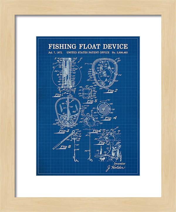 Fishing Float Device Blueprint Patent Us3800460a