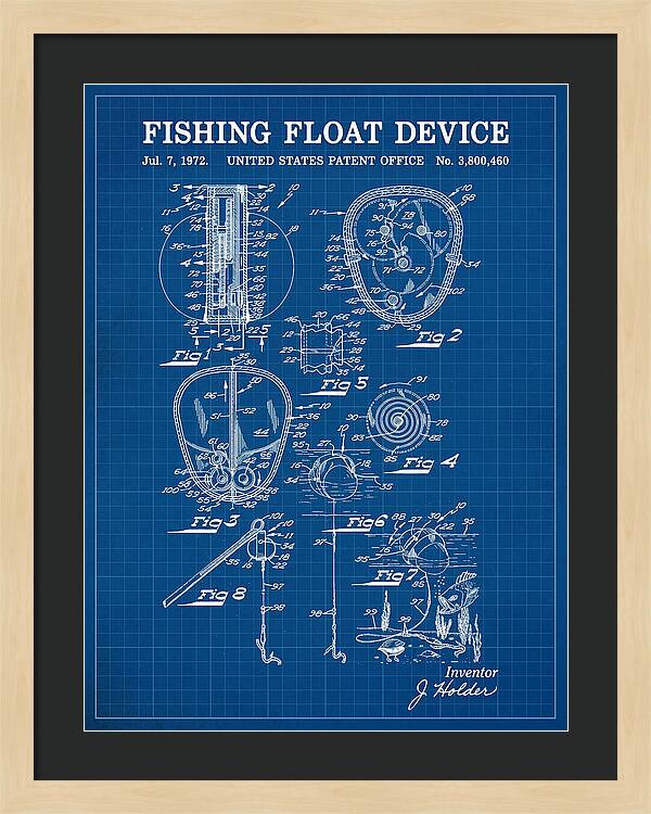 Fishing Float Device Blueprint Patent Us3800460a