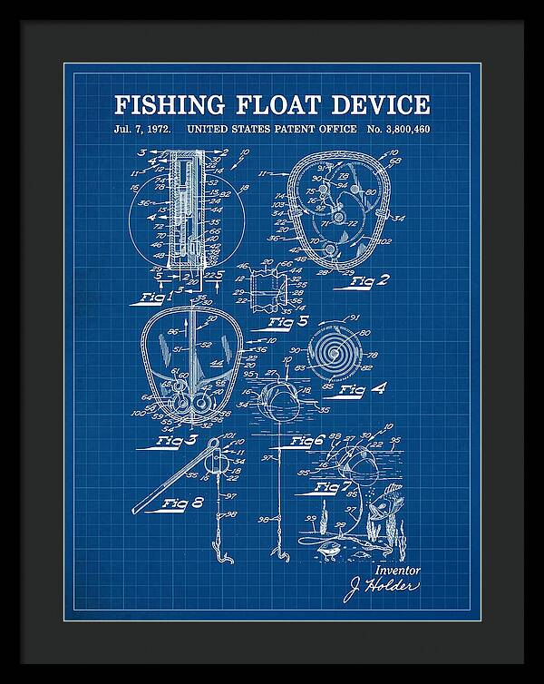 Fishing Float Device Blueprint Patent Us3800460a