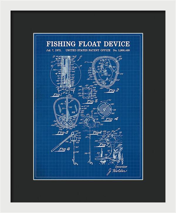 Fishing Float Device Blueprint Patent Us3800460a