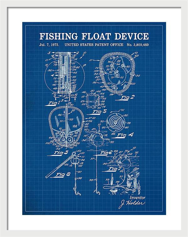 Fishing Float Device Blueprint Patent Us3800460a