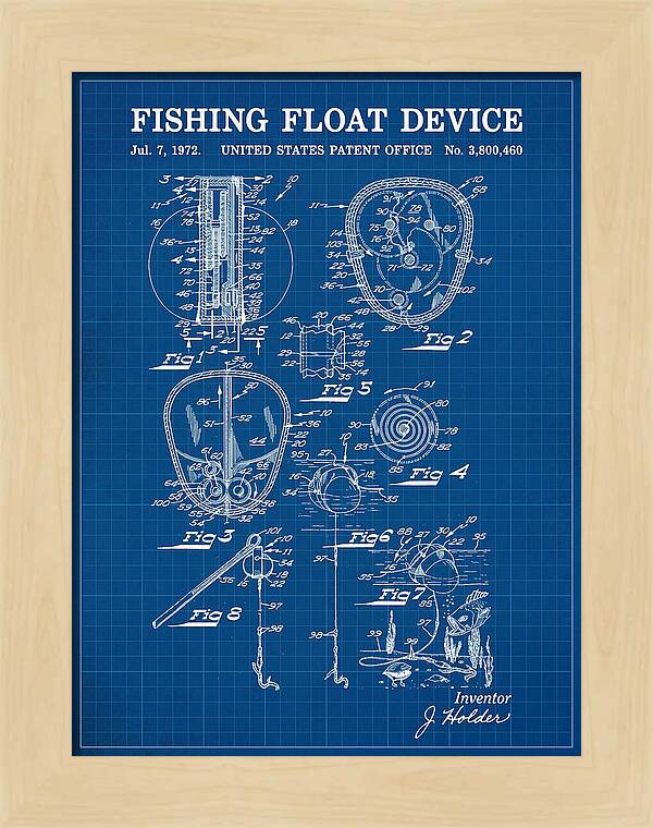 Fishing Float Device Blueprint Patent Us3800460a