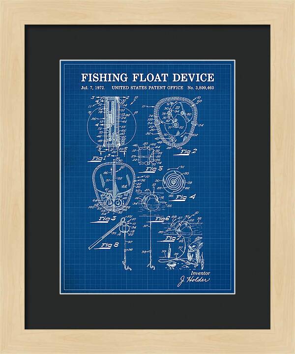 Fishing Float Device Blueprint Patent Us3800460a