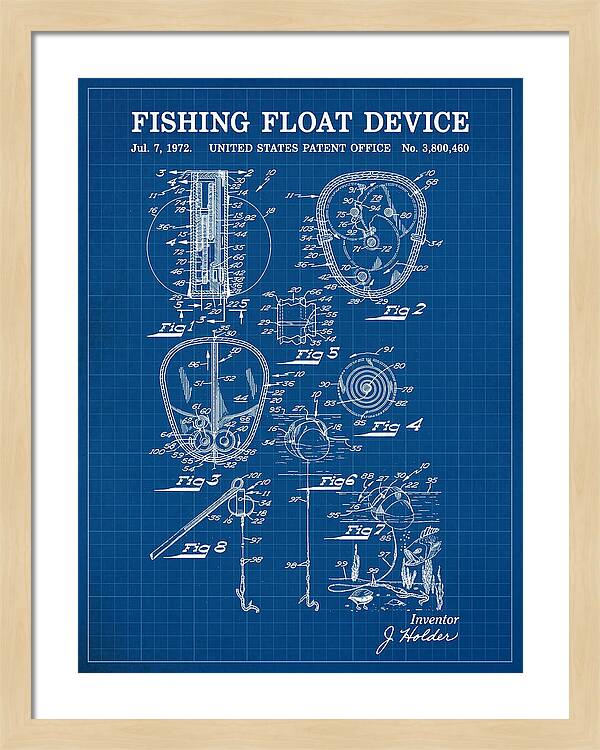 Fishing Float Device Blueprint Patent Us3800460a