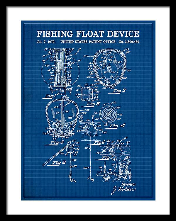 Fishing Float Device Blueprint Patent Us3800460a
