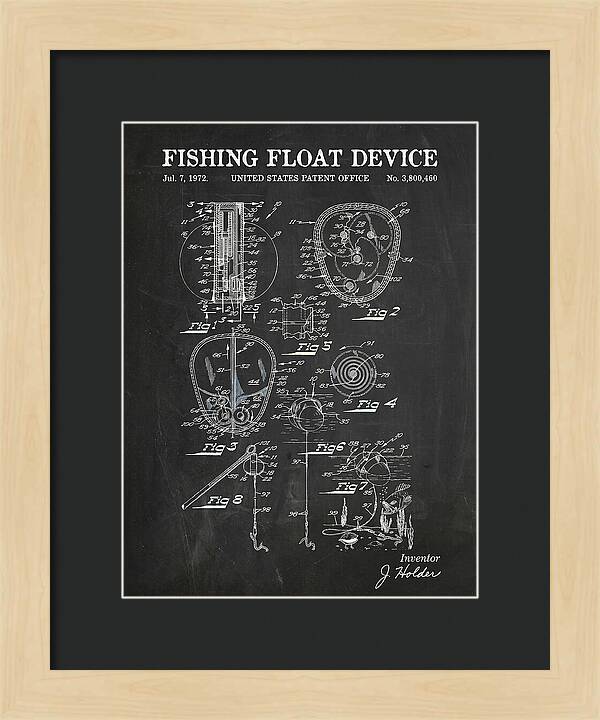 Fishing Float Device Chalkboard Patent Us3800460a