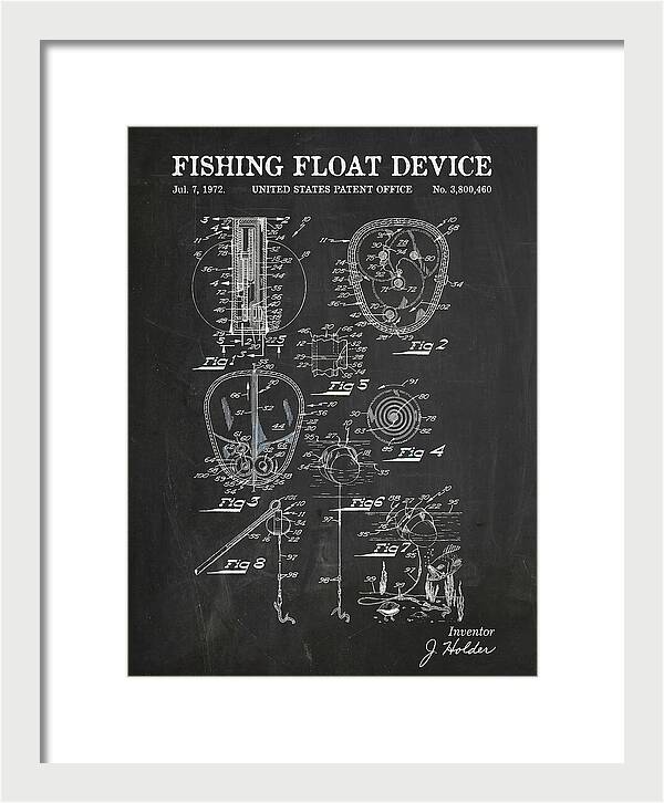 Fishing Float Device Chalkboard Patent Us3800460a