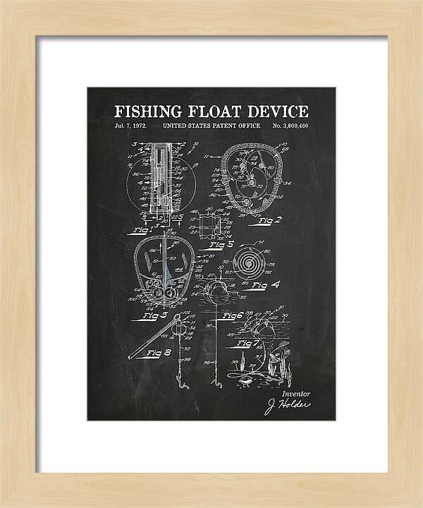 Fishing Float Device Chalkboard Patent Us3800460a