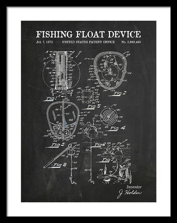 Fishing Float Device Chalkboard Patent Us3800460a