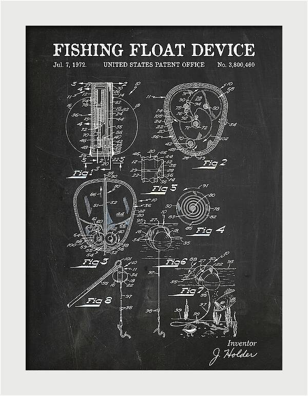Fishing Float Device Chalkboard Patent Us3800460a