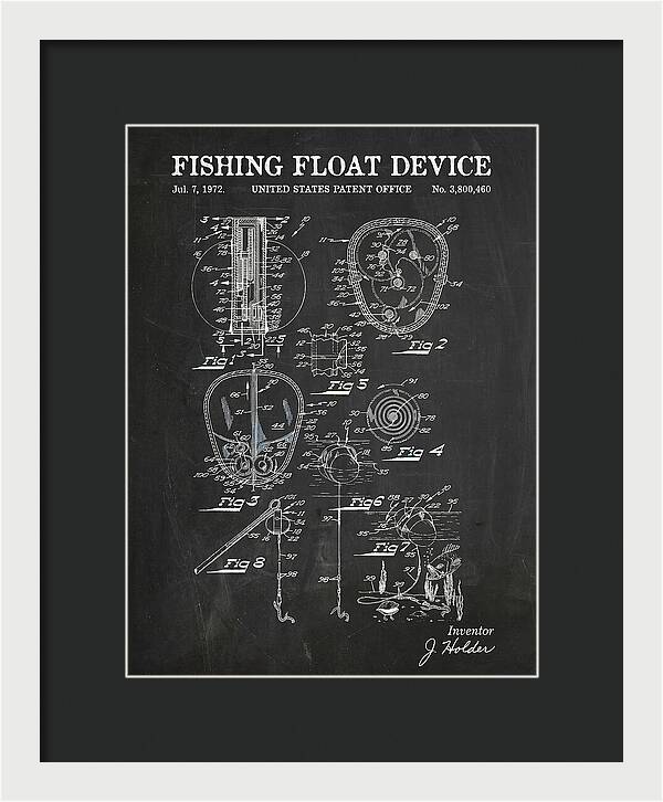 Fishing Float Device Chalkboard Patent Us3800460a