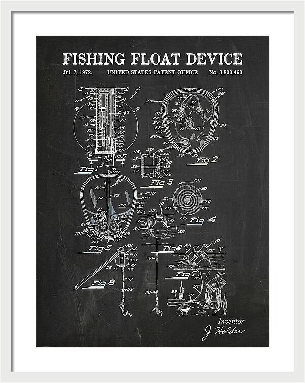 Fishing Float Device Chalkboard Patent Us3800460a