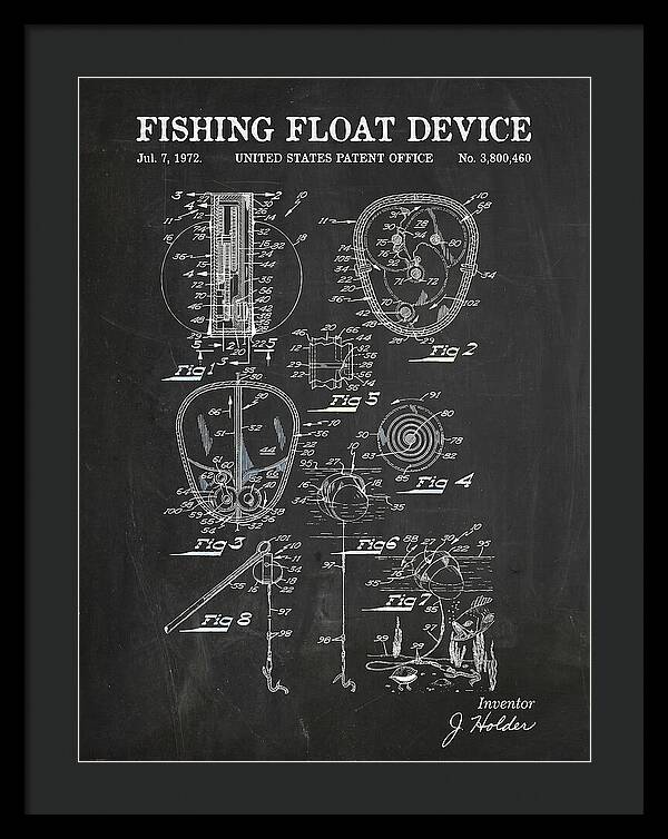 Fishing Float Device Chalkboard Patent Us3800460a