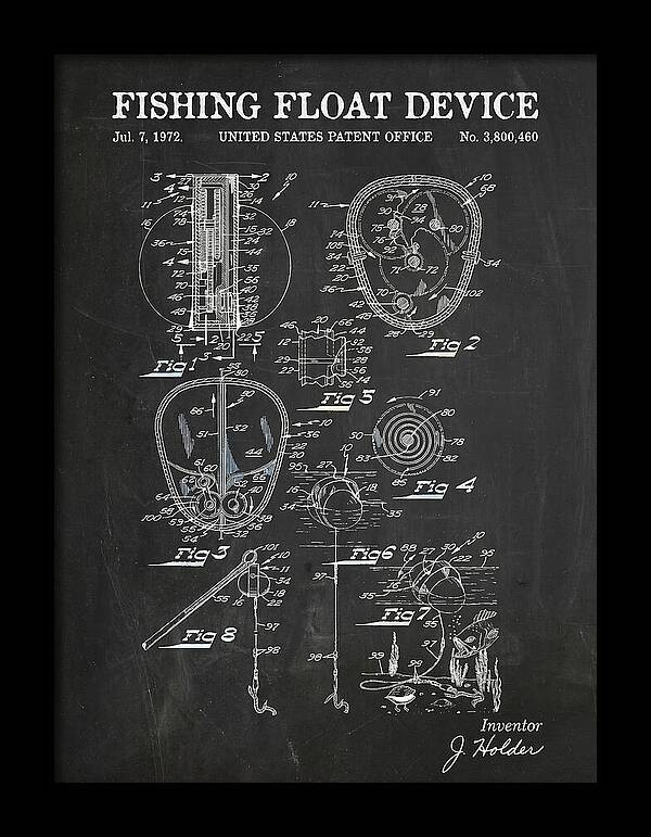 Fishing Float Device Chalkboard Patent Us3800460a
