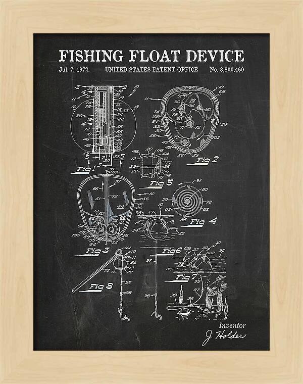 Fishing Float Device Chalkboard Patent Us3800460a