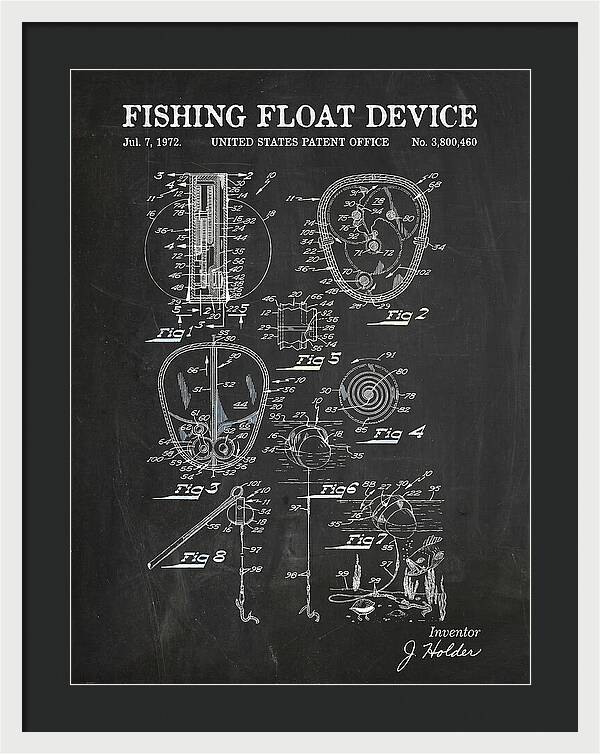 Fishing Float Device Chalkboard Patent Us3800460a