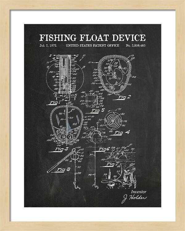 Fishing Float Device Chalkboard Patent Us3800460a