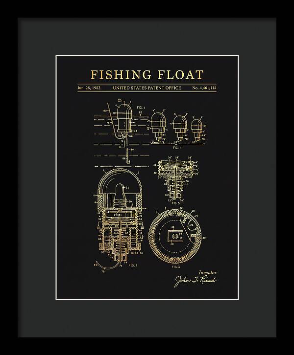 Fishing Float Gold Patent Us4461114a