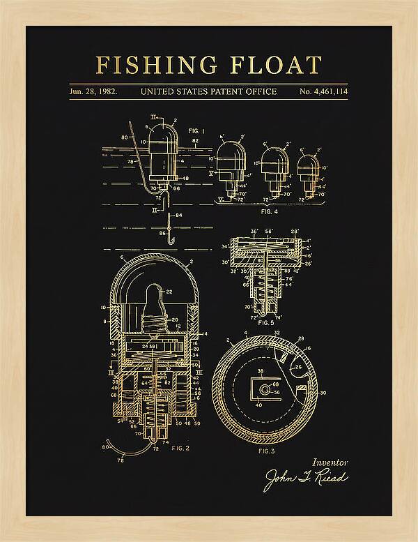 Fishing Float Gold Patent Us4461114a
