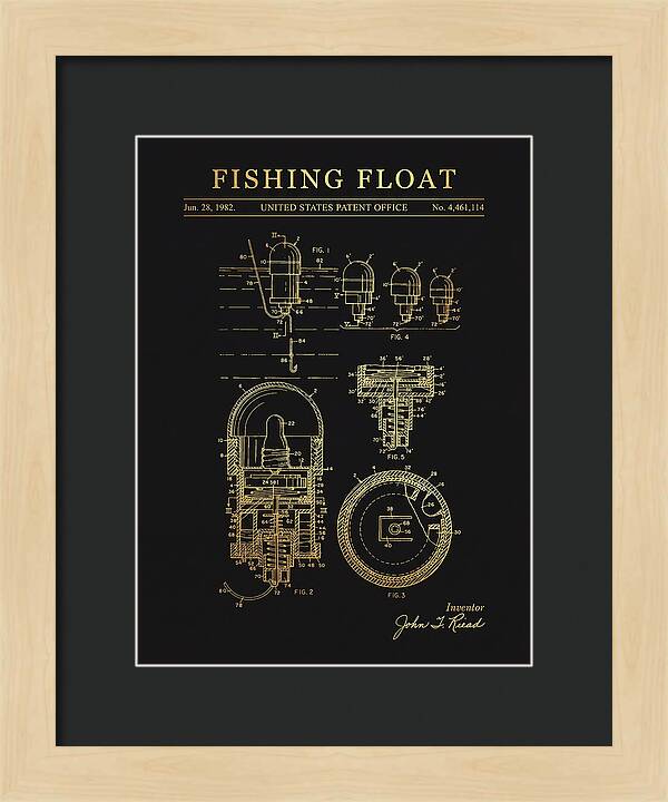 Fishing Float Gold Patent Us4461114a