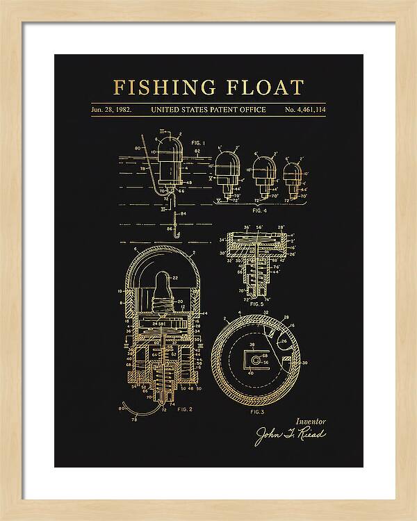 Fishing Float Gold Patent Us4461114a