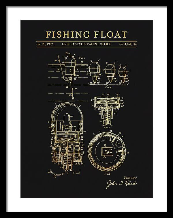 Fishing Float Gold Patent Us4461114a