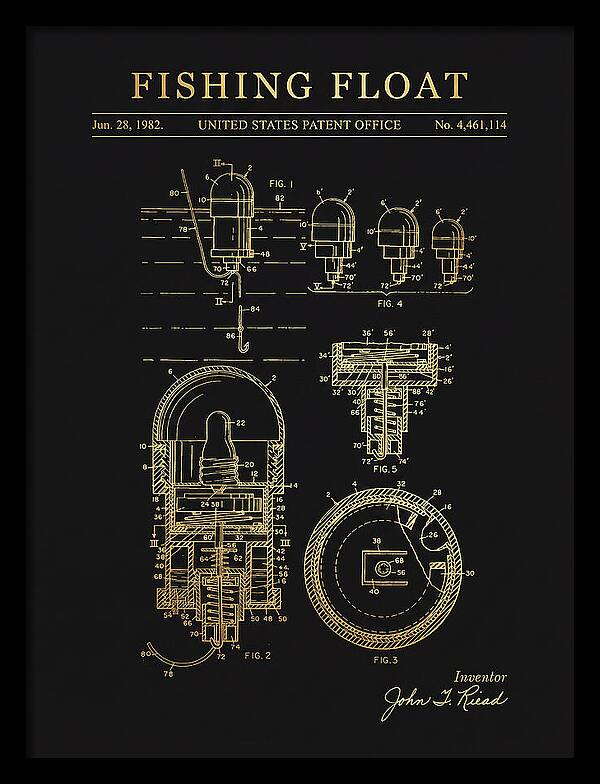 Fishing Float Gold Patent Us4461114a