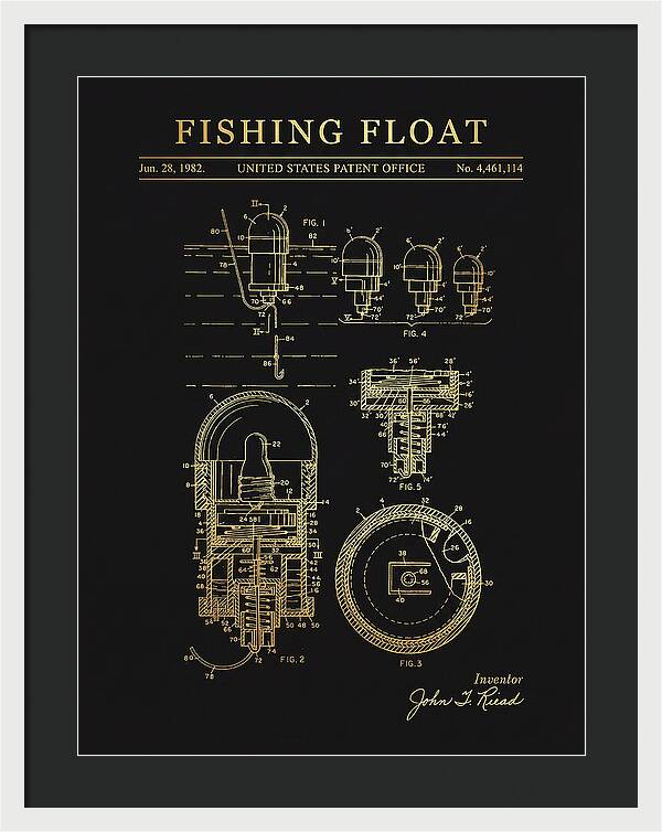 Fishing Float Gold Patent Us4461114a