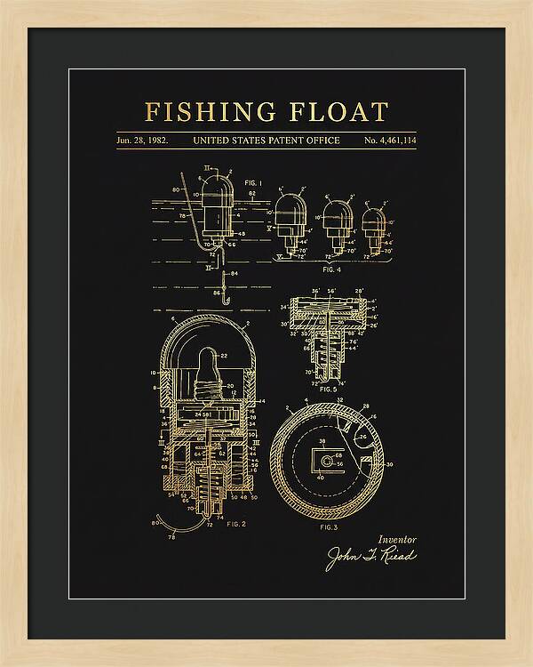 Fishing Float Gold Patent Us4461114a