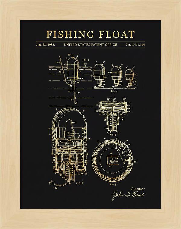 Fishing Float Gold Patent Us4461114a