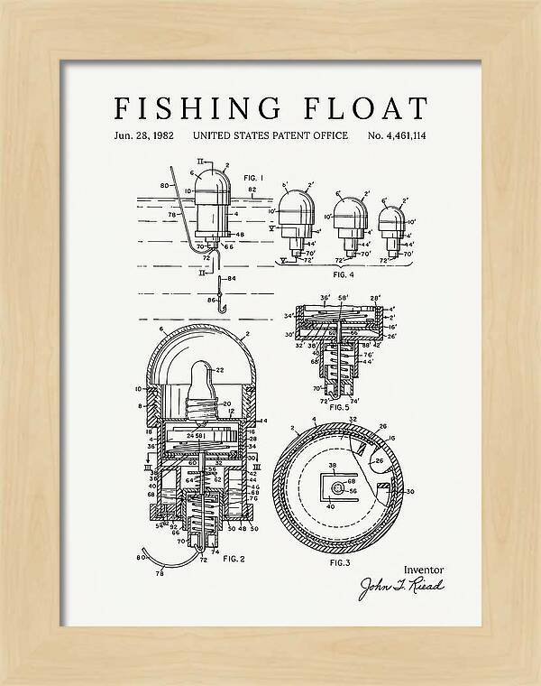 Fishing Float Minimalist Patent Us4461114a
