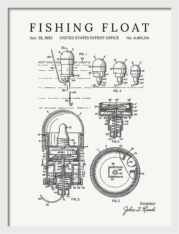Fishing Float Minimalist Patent Us4461114a