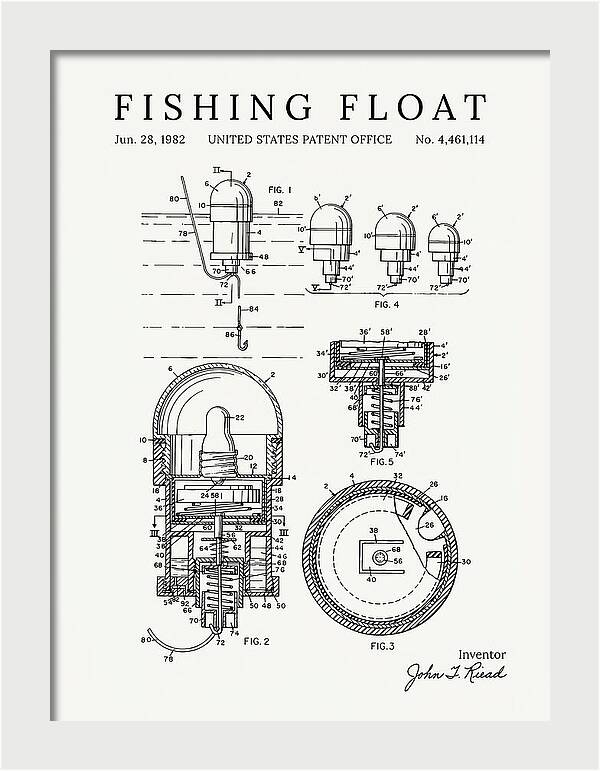 Fishing Float Minimalist Patent Us4461114a