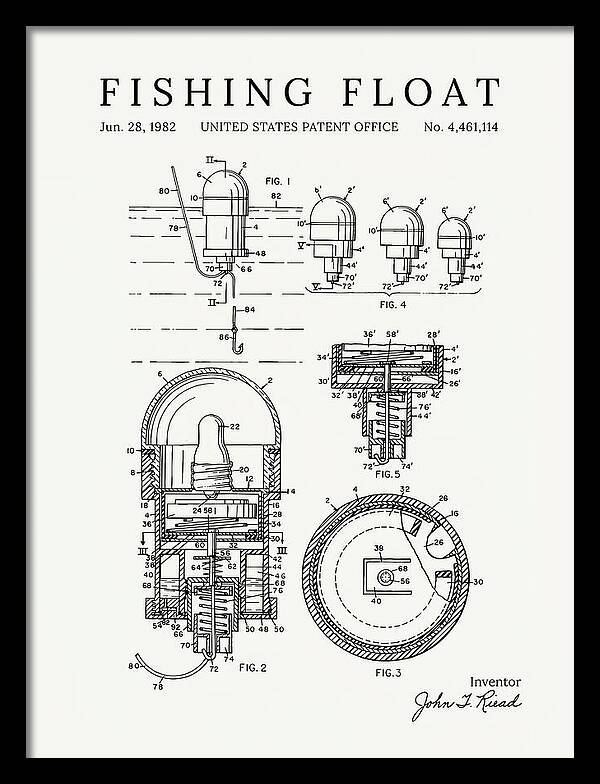 Fishing Float Minimalist Patent Us4461114a
