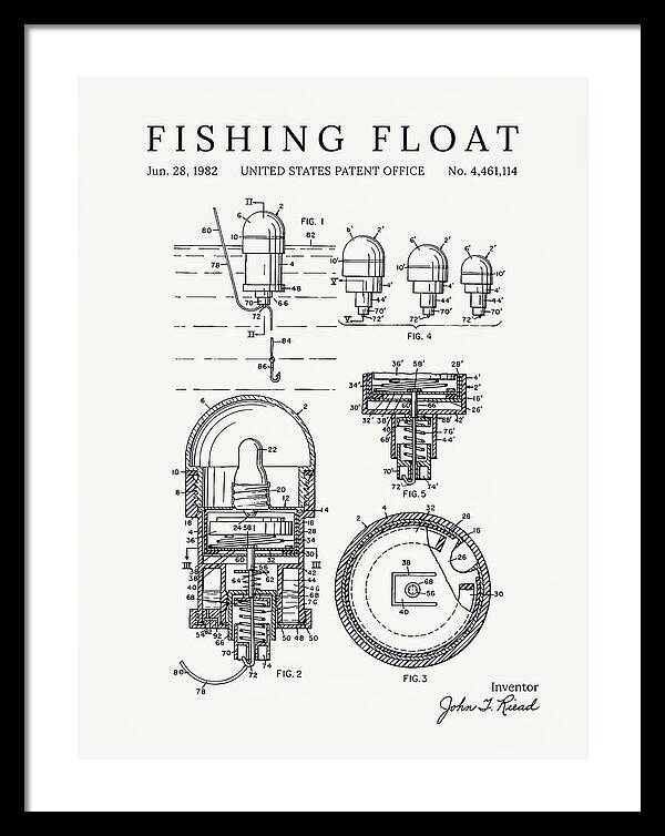 Fishing Float Minimalist Patent Us4461114a
